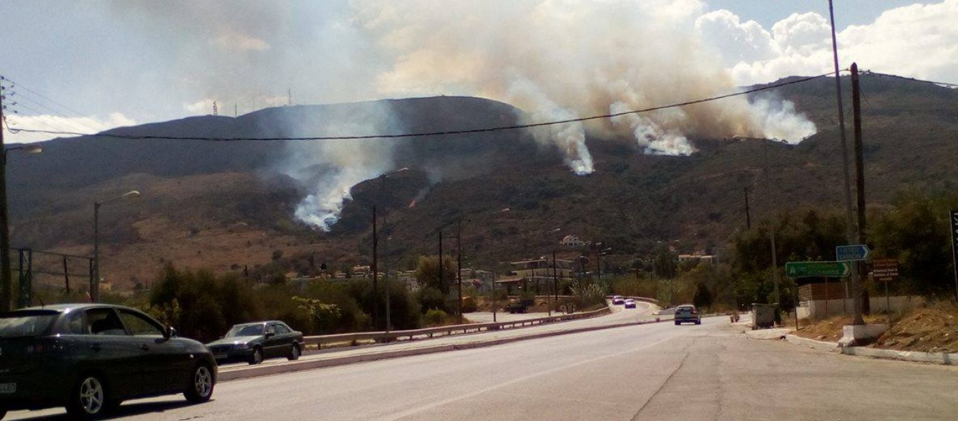 Χανιά: Υπό μερικό έλεγχο η φωτιά στον Αποκόρωνα